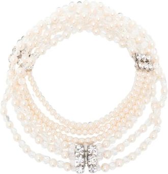 Alessandra Rich Accessoires, Dames, Wit, ONE Size, Necklaces