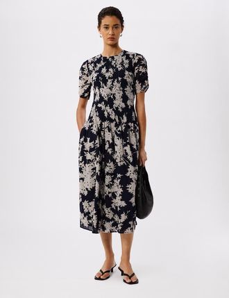 Whistles Shadow Floral Avery Dress in Navy/multi at Nordstrom, Size 10
