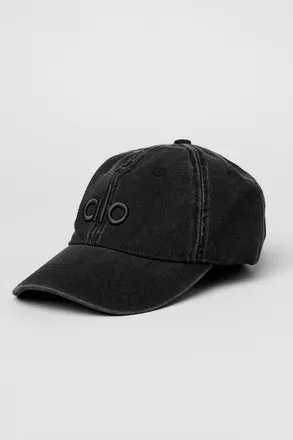 Alo | Washed Off-Duty Cap in Vintage Black
