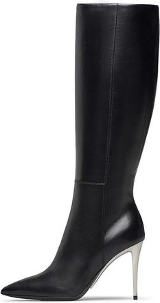 Loriblu Heeled Boot - Dames - Laarzen met Hak - Zwart - 36 EU - Leer - Schoenen