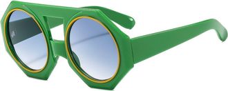 Generic Outdoor Commuting Mens Sunglasses Vacation Womens Beach Sports Sun Glasses(Green)