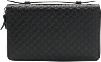 Gucci Pre-owned Vintage Clutch - Dames - Vintage Clutch - Zwart - ONE Size - Leer - Vintage