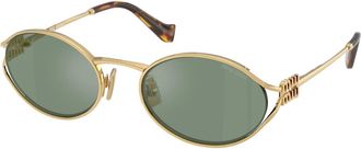 Miu Miu MU 52Ys Zonnebrillen - Dames - Zonnebrillen - Geel - 54 MM - Accessoires