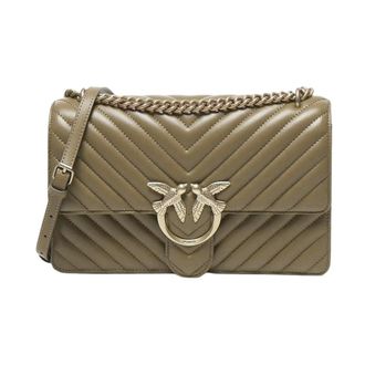 Pinko Love One Classic Shoulder Bag - female - PINKO - Shoulder Bags - Green - ONE SIZE - Bags