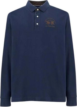 La Martina L/S Polo Heavy Jersey - Heren - Polos - Blauw - M - Katoen - Tops