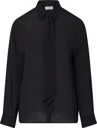 Liu Jo Blouse met strikkraag - Dames - Blouses - Zwart - S - Overhemden