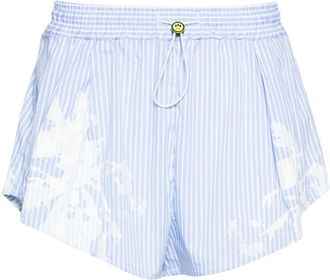 Barrow spray paint-effect shorts - unisex - Cotton/Polyamide/Elastane - M - Blue