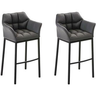 Clp Clp - Set De 2 Taburetes Damaso Gris Negro