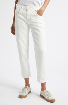 Nili Lotan Lorimer Straight Leg Jeans in Cream at Nordstrom, Size 32