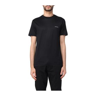 Emporio Armani T-Shirts, male, Black, 2XL, Short Sleeve Crew Neck T-Shirt