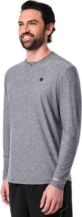 Coolibar Mens Long Sleeve Tennis T-Shirt - UPF 50+ Sun Protection - Tiebreaker in Charcoal Heather at Nordstrom, Size Xx-Large