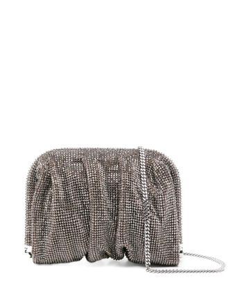 Benedetta Bruzziches Clutch met plooien en verfraaid met kristallen - Zilver