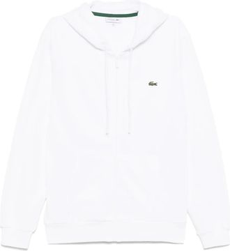 Lacoste Felpa in pile con zip - Bianco