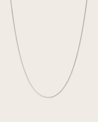 AllSaints Sterling Silver Axl Curb Sterling Silver Chain Necklace, Size: One Size