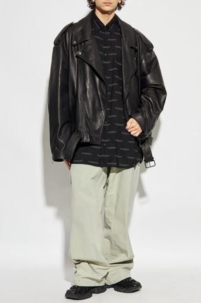 Balenciaga Shirt With Monogram, Mens, Black