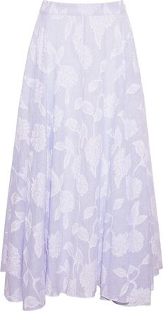 Cara Cara floral-print sculpted skirt - Blue