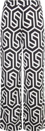 Dreimaster Dreimaster Stof broek Dames zwart en wit