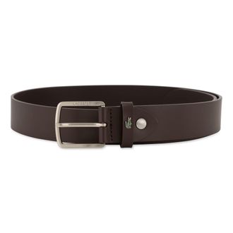 Lacoste Unisex Leather Belt Mens Brown 028 90