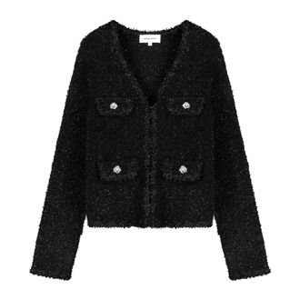 Fabienne Chapot Cardigan tipo sobre - Knitwear - Mujer - Negro - 2XL