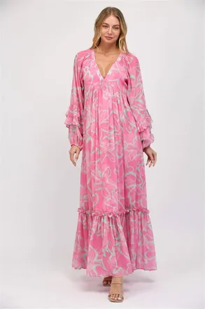 Fate For The Love Maxi Dress In Pink