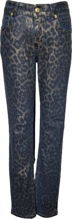 Mac Jeans Womens Rich Slim Jean In Leo Coated