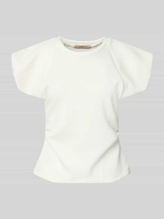 Rinascimento Rinascimento Blusenshirt aus Viskose-Mix mit Puff&auml;rmeln in Weiss, Gr&ouml;&szlig;e L