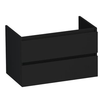 Marcel Breuer Joy wastafelonderkast 80 2 softclose lades - greeploos - 1 sifon uitsparing - mat zwart