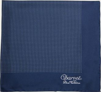 Charvet Mens Silk Dot-Print Pocket Square