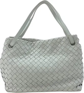 Bottega Veneta Intrecciato White Intrecciato Tote Bag (Pre-Owned)