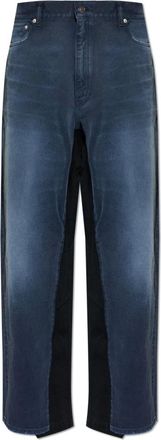 Balenciaga Wide Jeans, male, Blue, Size: XS Wide-Leg Jeans