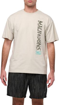 Maui and Sons Fossil Boxy Fit Cotton Graphic T-Shirt in Cement at Nordstrom, Size Xx-Large