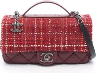 Chanel Pre-owned Vintage Handbag - Dames - Vintage Handtas - Rood - ONE Size - Leer - Vintage