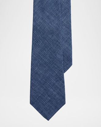 Ralph Lauren Purple Label Men & apos;s Delave Linen and Viscose Tie