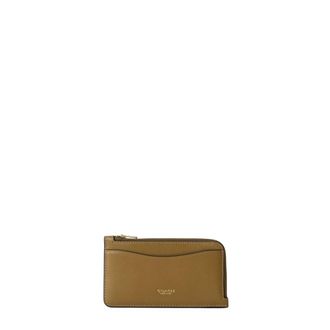 Coach Wallets & Cardholders, female, Beige, Size: ONE SIZE New York Zip Card Case