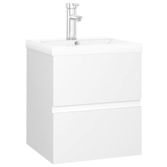 Berkfield Home Sink Cabinet with Built-in Basin White Engineered Wood