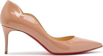 Christian Louboutin Hot Chick 70 Patent Leather Pumps - Nude