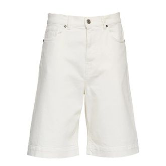 P.A.R.O.S.H. Cuoricini Bermuda - Dames - Denim shorts - Wit - M - Korte Broeken
