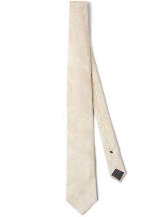 Brunello Cucinelli Stropdas met paisley-print - Wit