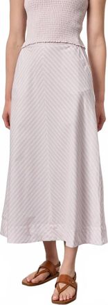 Lilla P Stripe Maxi Skirt In Lavender