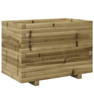vidaXL Jardinera Madera De Pino Impregnada 70x40x49,5 Cm Vidaxl