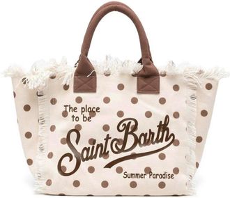 MC2 Saint Barth Fringed Cotton Canvas Tote Bag