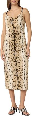 Diane Von F&uuml;rstenberg Claudi Animal Print Silk Slipdress in Leopard Fawn Neutral at Nordstrom, Size Xx-Small