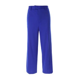 Msgm Wide Trousers, male, Blue, Size: L Stripes Trousers