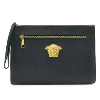 Versace Leather Clutch Bag