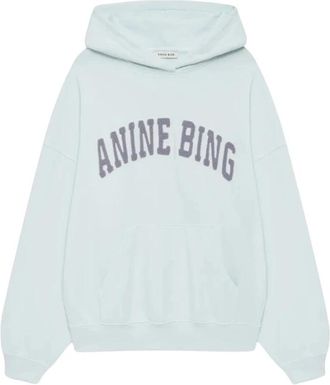 Anine Bing Harvey Hoodie - Dames - Hoodies - Blauw - S - Katoen - Hoodies & sweatvesten