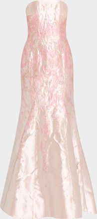 Rene Ruiz Jacquard Bustier Gown