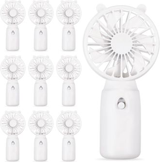 No Brand Ventilador Port&aacute;til A Pilas De 10 Piezas - Paquete A Granel - Bonito - Peque&ntilde;o - Port&aacute;til - Para Bodas, Despedidas De Soltero Y Regalos