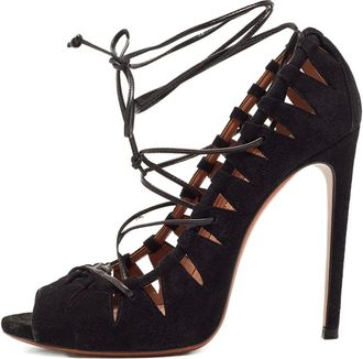 Alaia Pumps stringate 130mm - Nero
