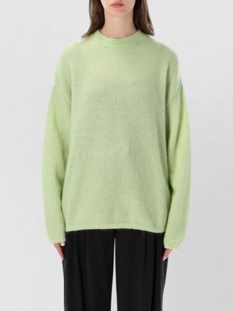 Frankie Shop mohair fuzzy relaxed-fit crew-neck sweater
