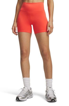 Under Armour Meridan Middy High Waist Bike Shorts in Venom Red //Venom Red at Nordstrom, Size Xx-Large